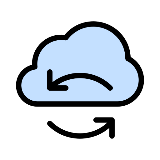 synchronizacja w chmurze Vector Stall Lineal Color ikona
