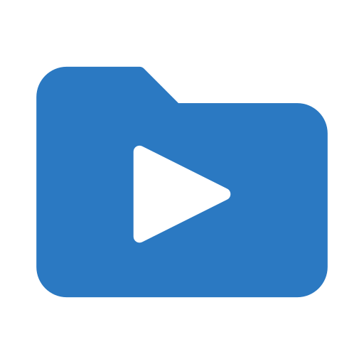 Video folder Generic Blue icon
