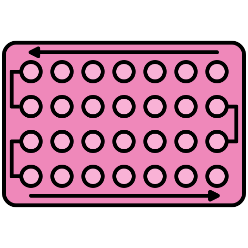 Contraceptive pills Generic Outline Color icon