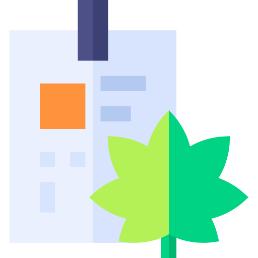 cannabis Basic Straight Flat icon