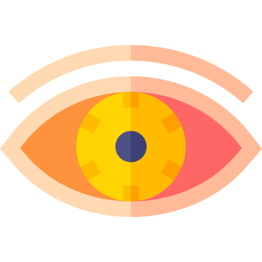 빨간 눈 Basic Straight Flat icon