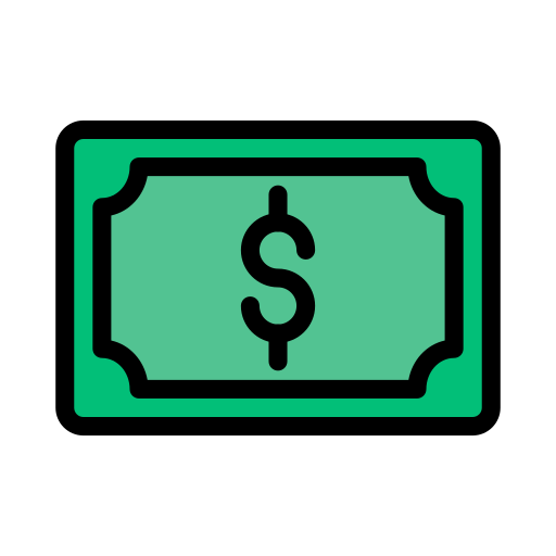 Dollar Vector Stall Lineal Color icon