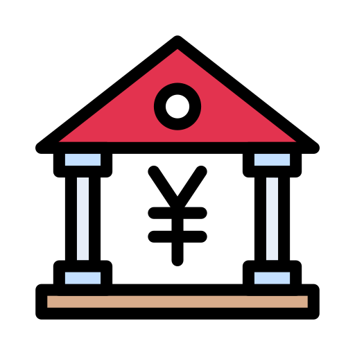 Bank Vector Stall Lineal Color icon