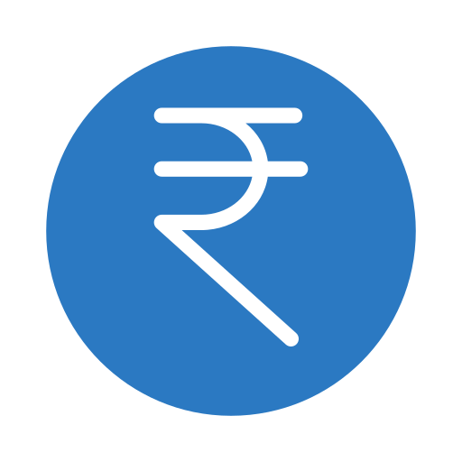 인도 루피 Generic Blue icon