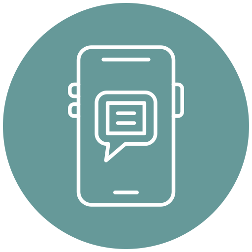mobiel chatten Generic Circular icoon