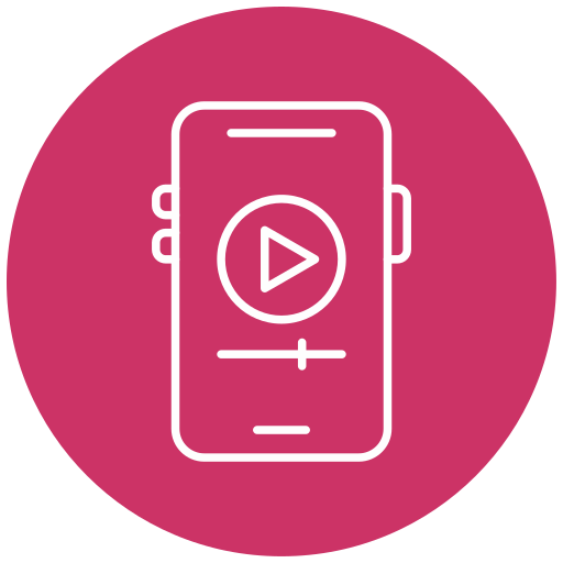 Mobile video Generic Circular icon