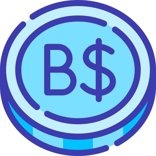 bahamaanse dollar Generic Blue icoon