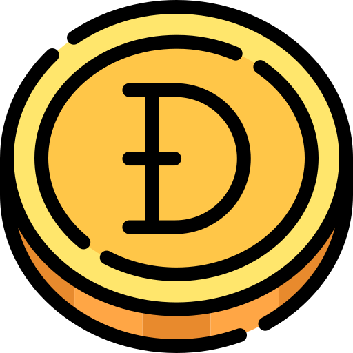 dogecoin Generic Outline Color icona