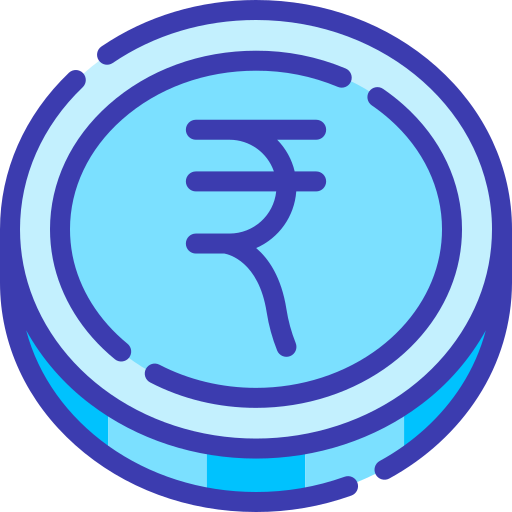 rupia india Generic Blue icono