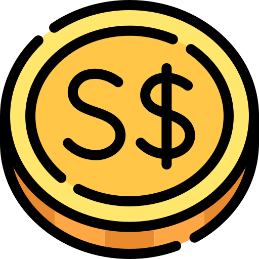 dolar de singapur Generic Outline Color icono