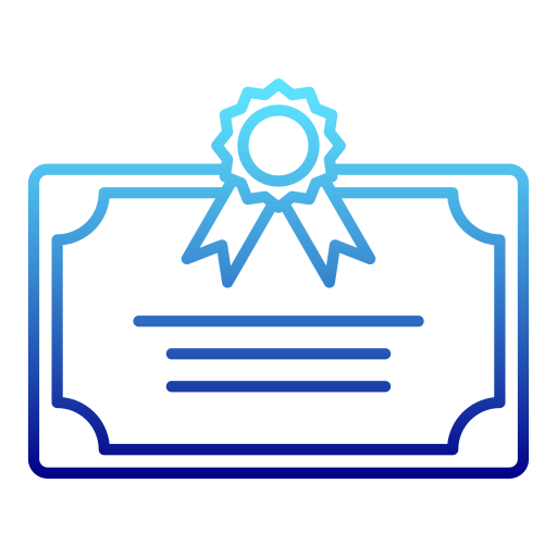 Certificate Generic Gradient icon