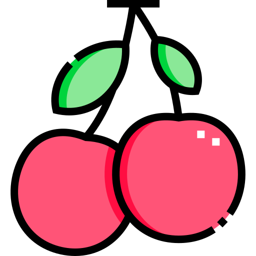 Cherries Detailed Straight Lineal color icon