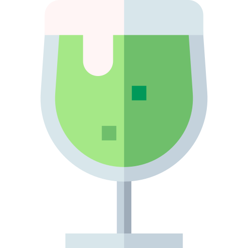 groen bier Basic Straight Flat icoon