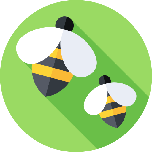 abejas Flat Circular Flat icono