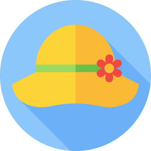kapelusz pameli Flat Circular Flat ikona