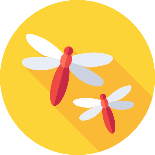 libélula Flat Circular Flat icono