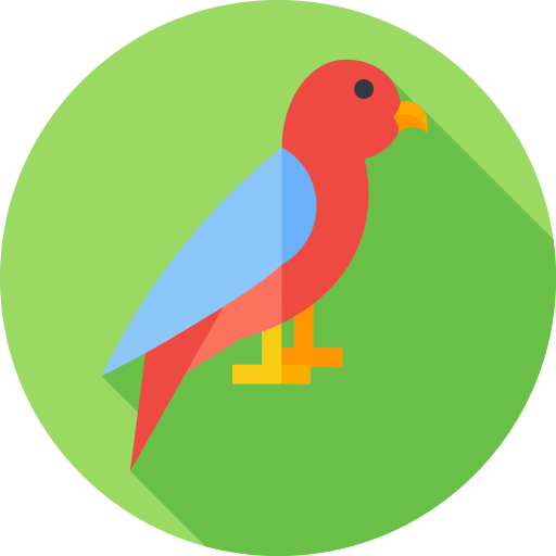 papuga Flat Circular Flat ikona