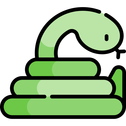 Snake Kawaii Lineal color icon