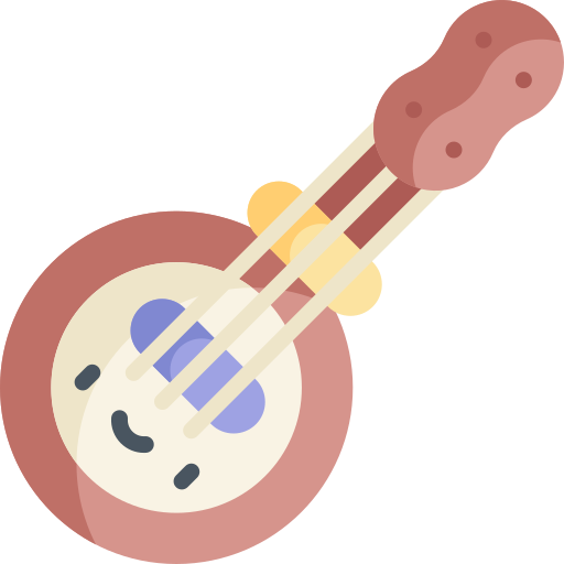 banjo Kawaii Flat icona