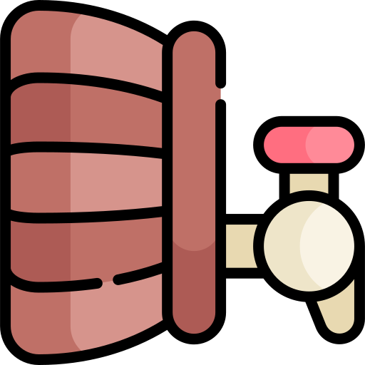 barril Kawaii Lineal color icono