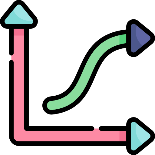 Learning curve Kawaii Lineal color icon