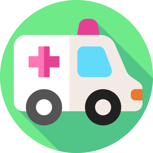 ambulancia Flat Circular Flat icono