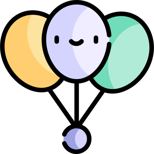 ballon Kawaii Lineal color icon