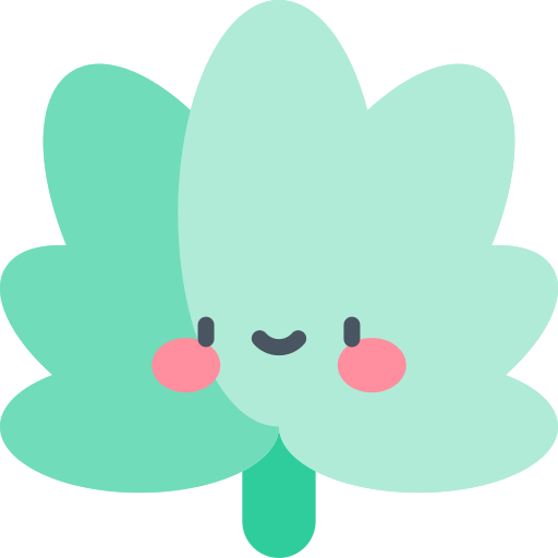 Leaf Kawaii Flat icon