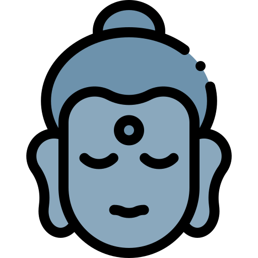 buddha Detailed Rounded Lineal color icon