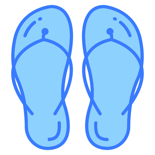 Flip flops Generic Blue icon