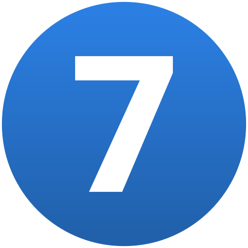numero 7 Generic Flat Gradient icono