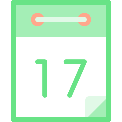 calendario Detailed color Lineal color icona