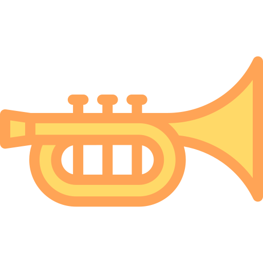 trompete Detailed color Lineal color Ícone