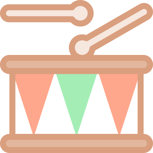 tambor Detailed color Lineal color icono