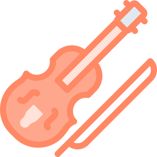 Violin Detailed color Lineal color icon