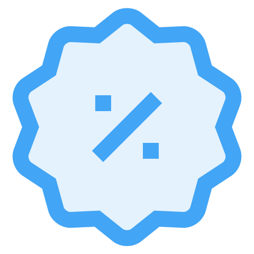 distintivo di sconto Generic Blue icona