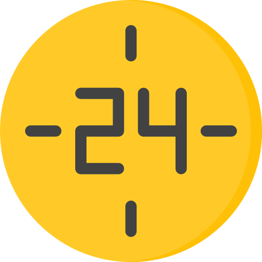 24 stunden Generic Flat icon