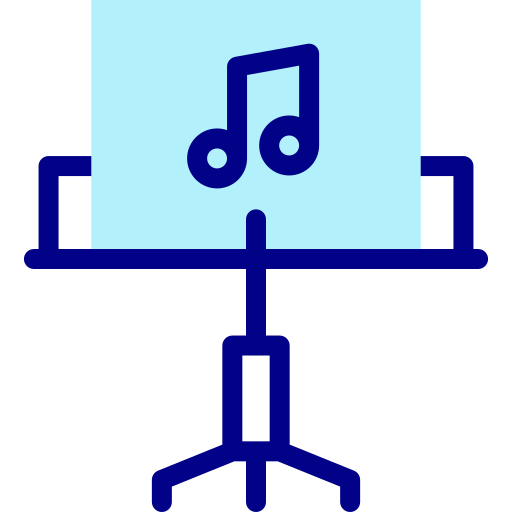 stojak muzyczny Detailed Mixed Lineal color ikona