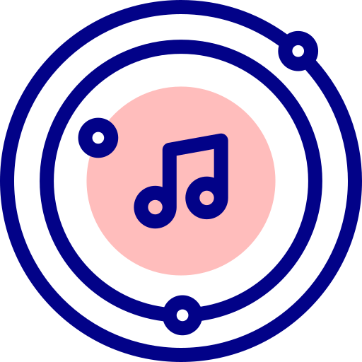 音符 Detailed Mixed Lineal color icon