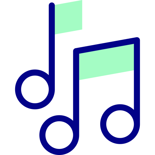 Музыкальные ноты Detailed Mixed Lineal color иконка