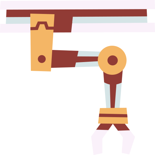 braço robótico Cartoon Flat Ícone