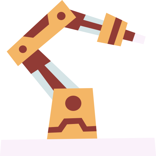 로봇 팔 Cartoon Flat icon