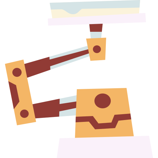 brazo robotico Cartoon Flat icono