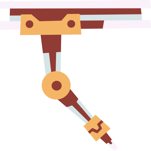 braço robótico Cartoon Flat Ícone
