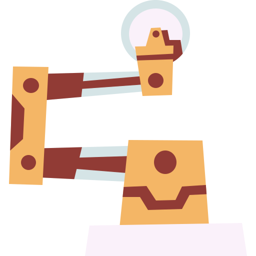 Robotic arm Cartoon Flat icon
