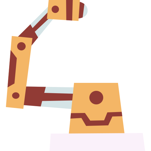 bras robotique Cartoon Flat Icône