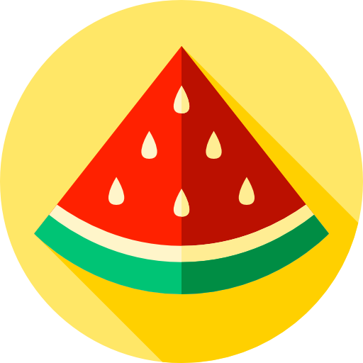 watermeloen Flat Circular Flat icoon