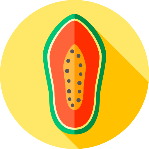 パパイヤ Flat Circular Flat icon