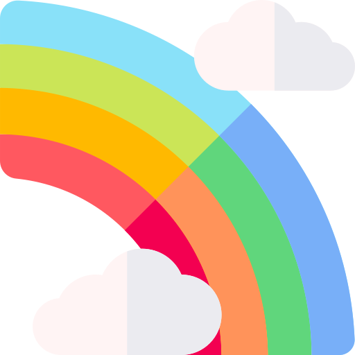 arcoíris Basic Rounded Flat icono
