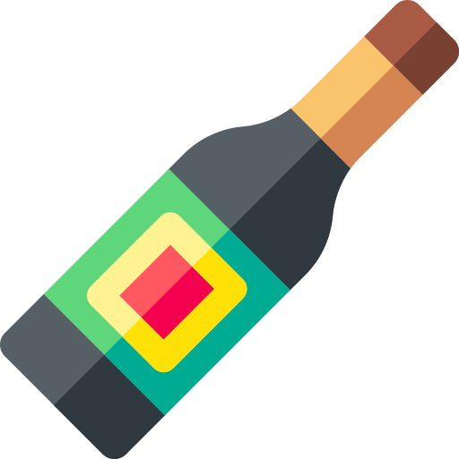 Wine bottle Basic Rounded Flat icon
